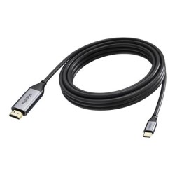 VISION - Kabel adaptéru - USB-C s piny (male) do HDMI s piny (male) - 5 m - koaxiál - cerná - podpora 4K60 Hz (3840 x 2160)