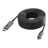 VISION - Kabel adaptéru - USB-C s piny (male) do HDMI s piny (male) - 50 m - optické vlákno - cerná - podpora 4K60 Hz (3840 x