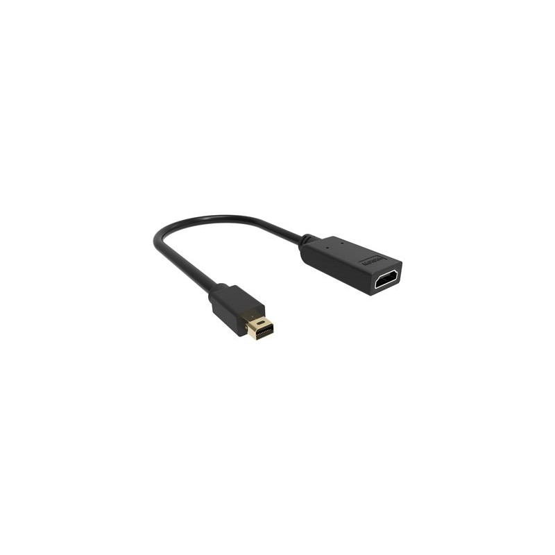VISION - Video adaptér - Mini DisplayPort s piny (male) do HDMI se zdířkami (female) - černá - podporuje 4K