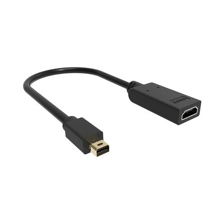VISION - Video adaptér - Mini DisplayPort s piny (male) do HDMI se zdířkami (female) - černá - podporuje 4K