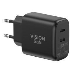 Vision - Sítový adaptér - 65 Watt - 4.05 A - 2 výstupní konektory (USB-C) - Certifikace MFI - Evropa