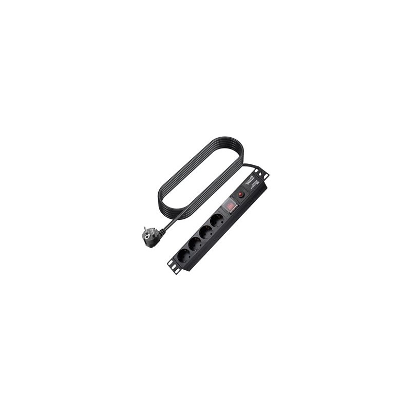 Vision - Pásek na rozvod silnoproudu - AC 230 V - vstup: power CEE 7/7 - výstupní konektory: 4 (power CEE 7/3) - 1.8 m kabel