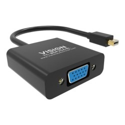 Vision Professional - Video adaptér - Mini DisplayPort (M) do HD-15 (VGA) (M) - černá