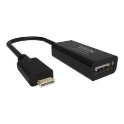 VISION - Video adaptér - USB-C s piny (male) do DisplayPort se zdírkami (female) - 15 cm - cerná - podpora 8K60Hz (7680 x 4320)