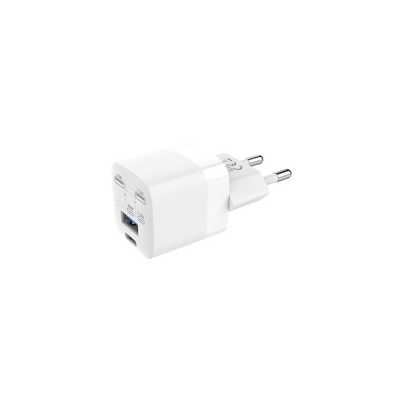 Vision - Sítový adaptér - 30 Watt - 3 A - QC 3.0 - 2 výstupní konektory (24 pin USB-C, USB) - bílá - Evropa