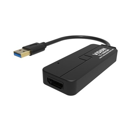 Vision - Externí video adaptér - USB 3.0 - HDMI - černá - maloobchod