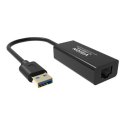 Vision TC-USBETH/BL - Síťový adaptér - USB 2.0 - Gigabit Ethernet x 1 - černá