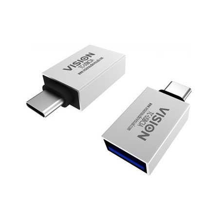 Vision - USB adaptér - USB-C (M) do USB typ A (F) - USB 3.1 Gen 2 - bílá
