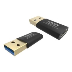 Vision Professional - USB adaptér - USB typ A (M) do USB-C (F) - USB 3.0 - černá