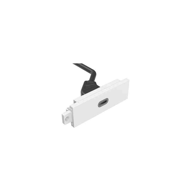 VISION TechConnect 3 - Modulární souprava desticek s úchyty a kabely - USB typu C - bílá