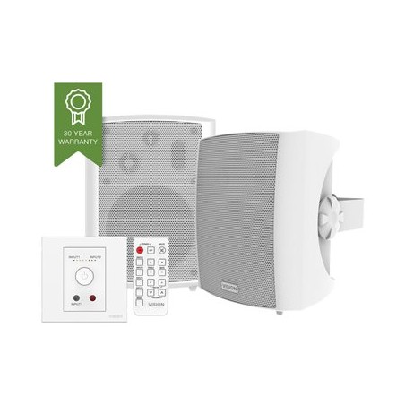 Vision Techconnect SP-1800+TC3-AMP - Audiosystém - 50 Watt (celkem) - bílá