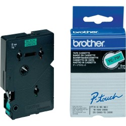 Brother TC791 - 9 mm x černá na zelené - lamino páska - pro P-Touch PT-2000, PT-3000, PT-500, PT-5000, PT-8E