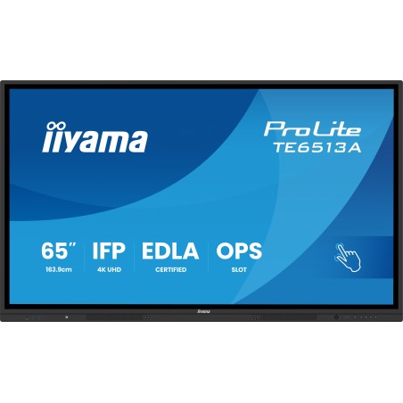 iiyama ProLite TE6513A-B2AG - 65" Trída úhloprícky (64.5" zobrazitelný) displej LCD s LED podsvícením - interaktivní digital