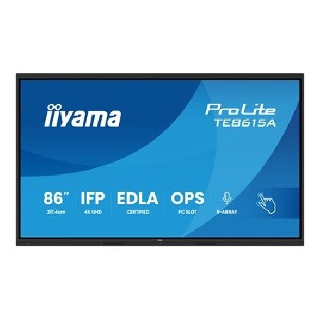 86" iiyama TE8615A-B2AG:IPS, 4K,EDLA,NFC