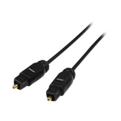 StarTech.com 15 ft Thin Toslink Digital Optical SPDIF Audio Cable - 15ft / 15 Feet Optical Audio Cable (THINTOS15) - Digitální