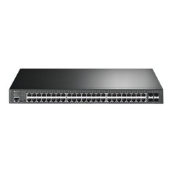 TP-Link JetStream TL-SG3452P V3.26 - Přepínač - L2+ - řízený - 48 x 10/100/1000 (PoE+) + 4 x gigabitů SFP - Lze montovat do