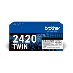 Brother TN2420 TWIN - 2-balení - Vysoká výtěžnost - černá - originální - kazeta s barvivem - pro Brother DCP-L2510, L2530