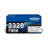 Brother TN2320 TWIN - 2-balení - Vysoká výtěžnost - černá - originální - kazeta s barvivem - pro Brother DCP-L2500D