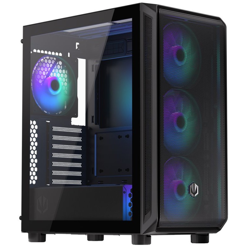 ENDORFY Case Arx 500 ARGB, Průhledná bočnice, ATX, 4x140mm ARGB Fan, černá