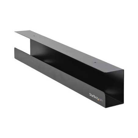 StarTech.com Under Desk Cable Management Tray, Cable Tray Organizer for Office/Standing Desk, Desk or Table Mount