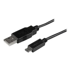 StarTech.com 1m Mobile Charge Sync USB to Slim Micro USB Cable M/M - Kabel USB - Micro USB typ B (M) do USB (M) - USB 2.0 - 1 m