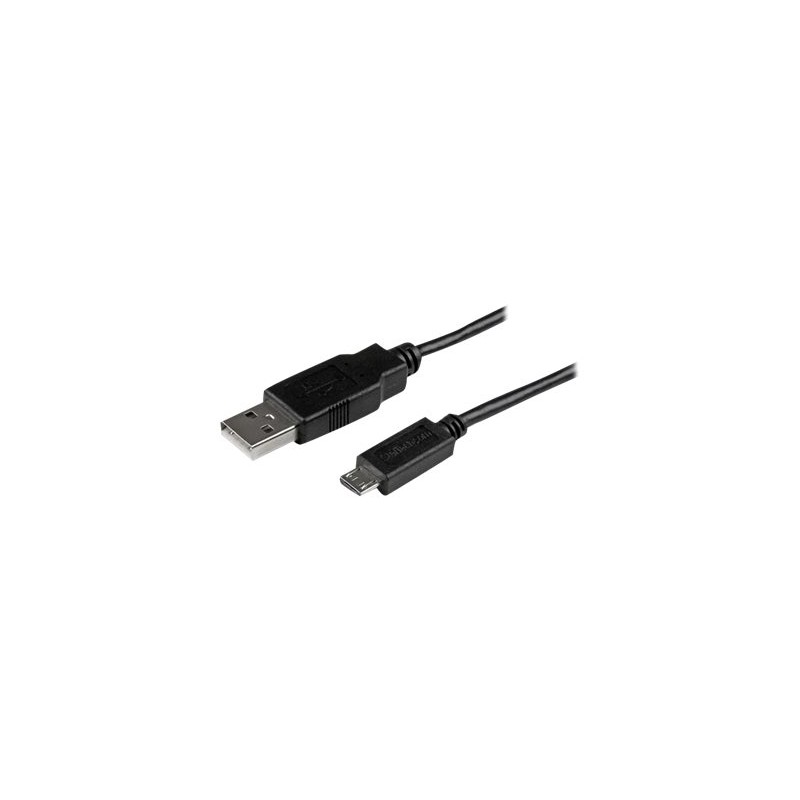 StarTech.com 1m Mobile Charge Sync USB to Slim Micro USB Cable M/M - Kabel USB - Micro USB typ B (M) do USB (M) - USB 2.0 - 1 m