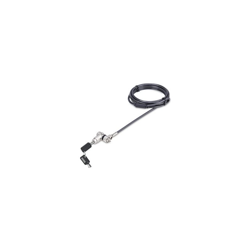 StarTech.com Universal Laptop Lock 6.6ft (2m), Security Cable For Notebook Compatible With Noble Wedge/Nano/K-Slot Keyless