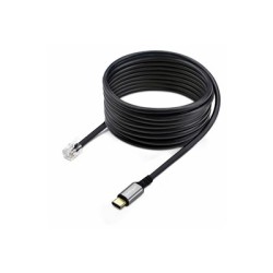StarTech.com USB-C to RJ9 Adapter for Office Phone Handset or Wired/Wireless Headset, Use Existing Landline Hardware, 6ft/1.8m