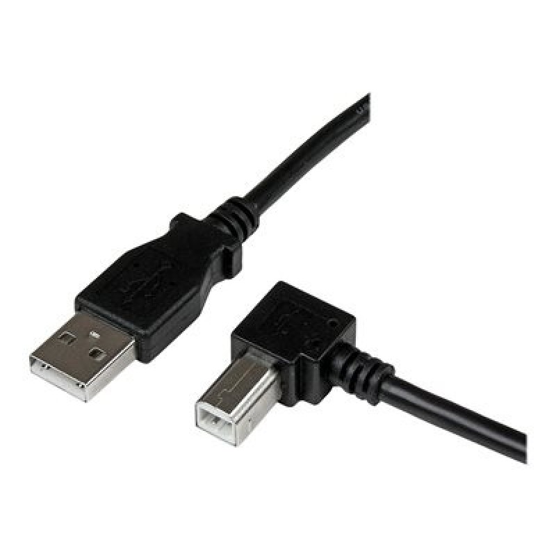 StarTech.com 1m USB 2.0 A to Right Angle B Cable Cord - 1 m USB Printer Cable - Right Angle USB B Cable - 1x USB A (M), 1x USB