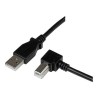 StarTech.com 1m USB 2.0 A to Right Angle B Cable Cord - 1 m USB Printer Cable - Right Angle USB B Cable - 1x USB A (M), 1x USB