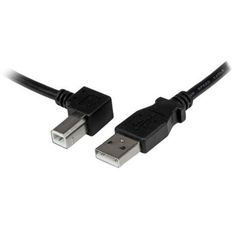 StarTech.com 1m USB 2.0 A to Left Angle B Cable Cord - 1 m USB Printer Cable - Left Angle USB B Cable - 1x USB A (M), 1x USB B