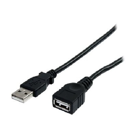 StarTech.com 10 ft Black USB 2.0 Extension Cable A to A - 10ft USB 2.0 Extension Cable - 10ft USB male female Cable