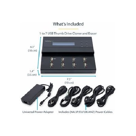 StarTech.com USB Duplicator - 1:7 - USB Flash Drives - Flash Drive Duplicator (USBDUPE17) - Duplikátor jednotky USB - 7 zásuvky