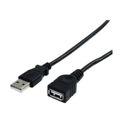 StarTech.com 6 ft Black USB 2.0 Extension Cable A to A - M/F - USB extension cable - USB (M) to USB (F) - USB 2.0 - 6 ft
