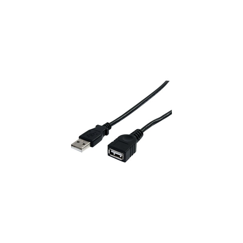 StarTech.com 6 ft Black USB 2.0 Extension Cable A to A - M/F - USB extension cable - USB (M) to USB (F) - USB 2.0 - 6 ft