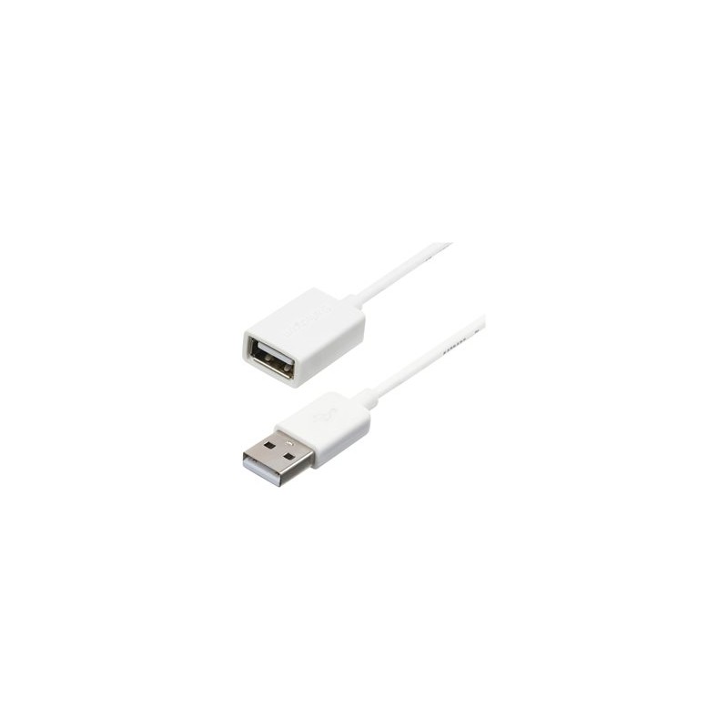 StarTech.com 3m White USB 2.0 Extension Cable Cord - A to A - USB Male to Female Cable - 1x USB A (M), 1x USB A (F) - White, 3