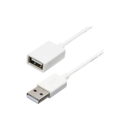 StarTech.com 3m White USB 2.0 Extension Cable Cord - A to A - USB Male to Female Cable - 1x USB A (M), 1x USB A (F) - White, 3