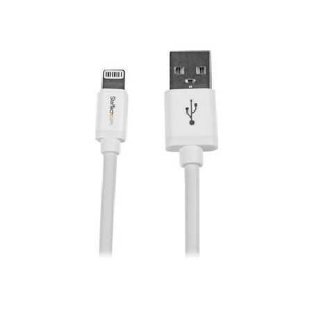 StarTech.com 2m (6ft) Long White Apple 8-pin Lightning Connector to USB Cable for iPhone / iPod / iPad - Charge and Sync Cable