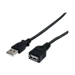 StarTech.com 3 ft Black USB 2.0 Extension Cable A to A - M/F - 3 ft USB A to A Extension Cable - 3ft USB 2.0 Extension cord