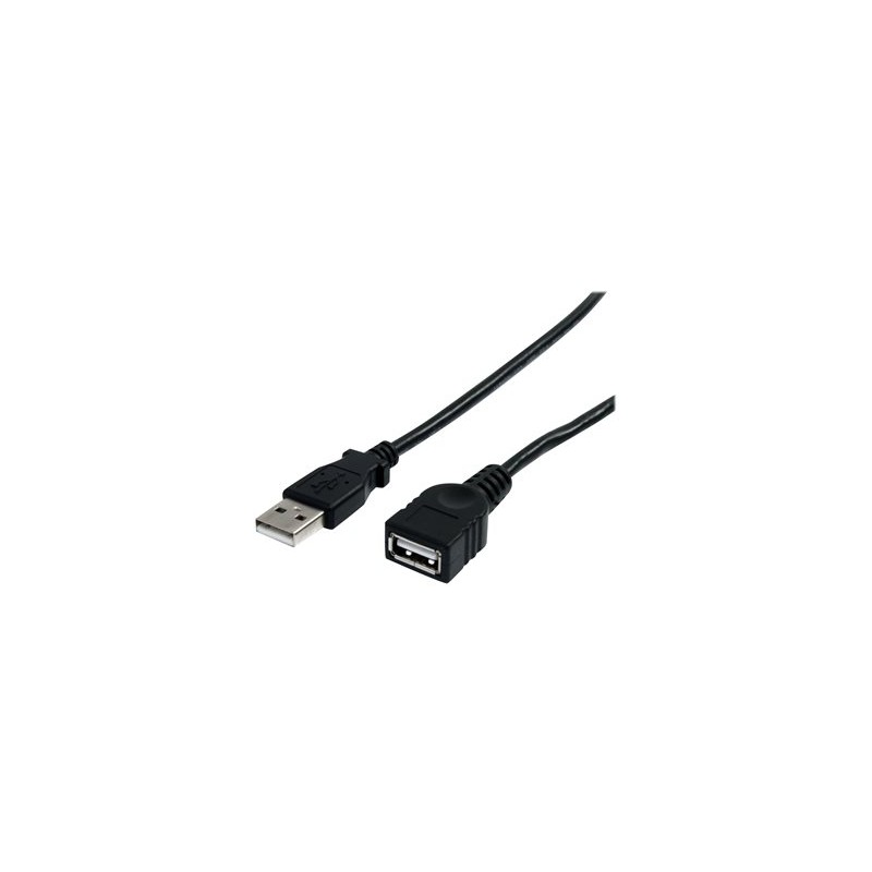 StarTech.com 3 ft Black USB 2.0 Extension Cable A to A - M/F - 3 ft USB A to A Extension Cable - 3ft USB 2.0 Extension cord