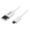 StarTech.com 3.3 ft. (1 m) USB to Micro USB Cable - USB 2.0 A to Micro B - White - Micro USB Cable (USBPAUB1MW) - Kabel USB