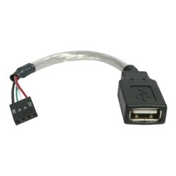 StarTech.com 6in USB 2.0 A to USB 4 Pin to Motherboard Header Adapter F/F - USB cable - USB (F) to 4 pin USB 2.0 header (F)