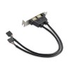 StarTech.com 2 Port USB A Female Low Profile Slot Plate Adapter - 2 Port USB Bracket - USB 2.0 A Female (USBPLATELP) - Panel