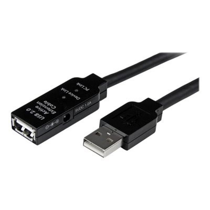 StarTech.com 15m USB 2.0 Active Extension Cable - M/F - 15 meter USB 2.0 Repeater Cable Cord - USB A Male to USB A Female - 15