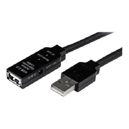 StarTech.com 15m USB 2.0 Active Extension Cable - M/F - 15 meter USB 2.0 Repeater Cable Cord - USB A Male to USB A Female - 15