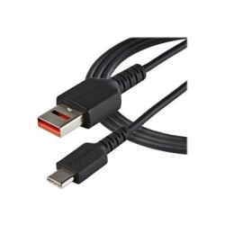 StarTech.com 3ft (1m) Secure Charging Cable, USB-A to USB-C Data Blocker Charge-Only Cable, No-Data Power-Only Charger Cable