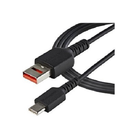 StarTech.com 3ft (1m) Secure Charging Cable, USB-A to USB-C Data Blocker Charge-Only Cable, No-Data Power-Only Charger Cable