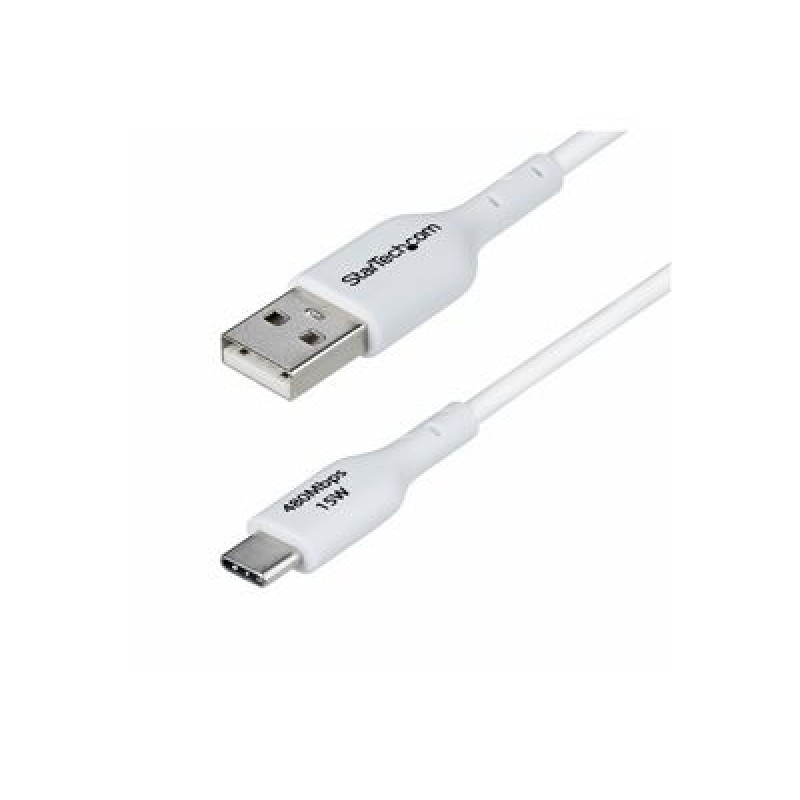 StarTech.com 3ft (1m) White USB-A to USB-C Charging Cable/Cord, M/M - USB kabel - USB (M) do USB-C (M) - USB 2.0 - 3 A - 1 m