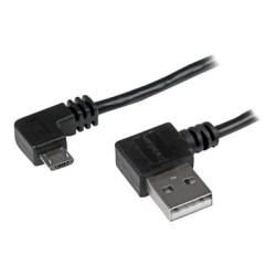 StarTech.com 1m 3 ft Micro-USB Cable with Right-Angled Connectors - M/M - USB A to Micro B Cable - 3ft Right Angle Micro USB