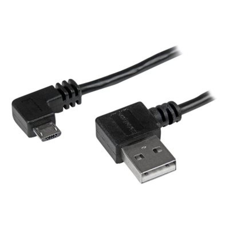 StarTech.com 1m 3 ft Micro-USB Cable with Right-Angled Connectors - M/M - USB A to Micro B Cable - 3ft Right Angle Micro USB